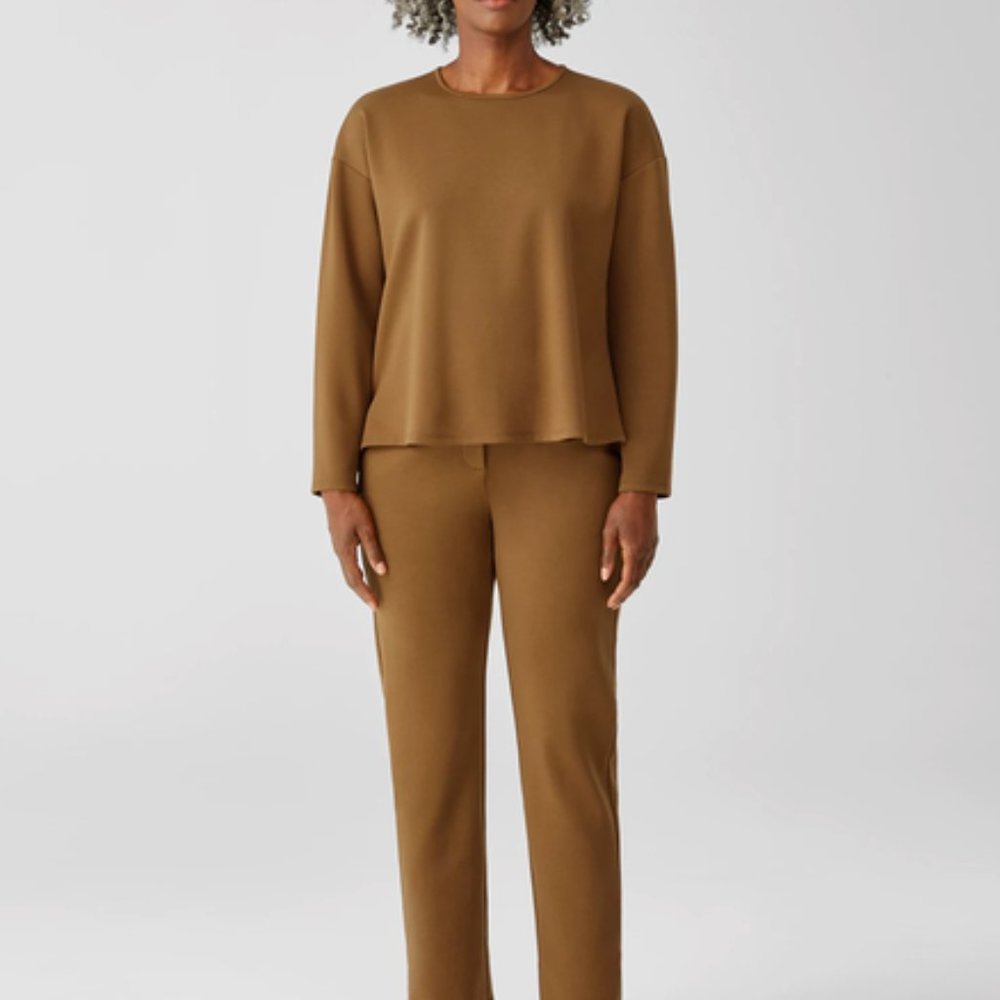 Eileen Fisher 3X Flex Ponte Box-Top Long Sleeve Shirt